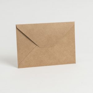 Kraft Yatay Üçgen Kapaklı Davetiye Zarfı (100 Adet) 13x18 cm