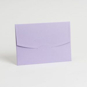 Lila Yatay Oval Kapaklı Davetiye Zarfı (100 Adet) 16x23 cm