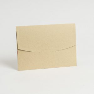 Lüx Kraft Yatay Oval Kapaklı Davetiye Zarfı (100 Adet) 15x21 cm