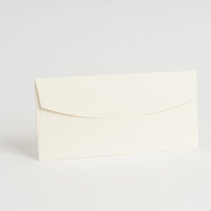 Krem Yatay Oval Kapaklı Davetiye Zarfı (100 Adet) 11x22 cm