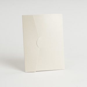 Krem Saten Dikey Cepli Davetiye Zarfı (100 Adet) 13x18 cm